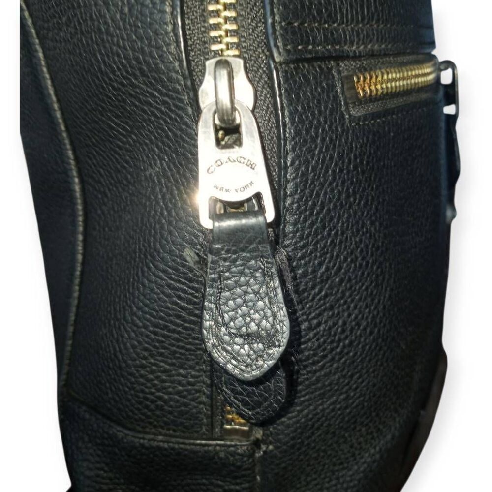 Coach Campus Pack In Pebble Leather Black EUC - Picture 4 of 12